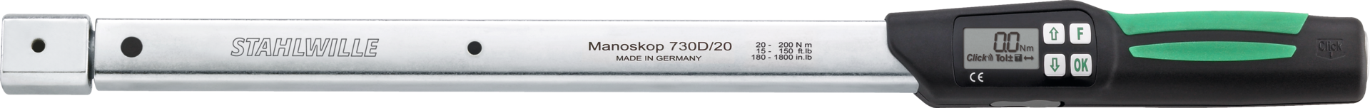 Drehmomentschlüssel elektronisch NANOSKOP® für Einsteckwerkzeuge 14x18 40-400Nm