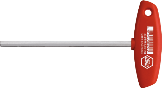 Stiftschlüssel Sechskant mit Quergriff GL232mm SW8mm Klingen-L200mm