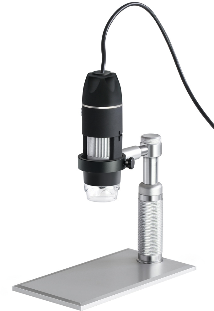 Mikroskop Digital USB 10x/200x Aufl. 2MP Fokusrad 8-fach LED CMOS-Sensor