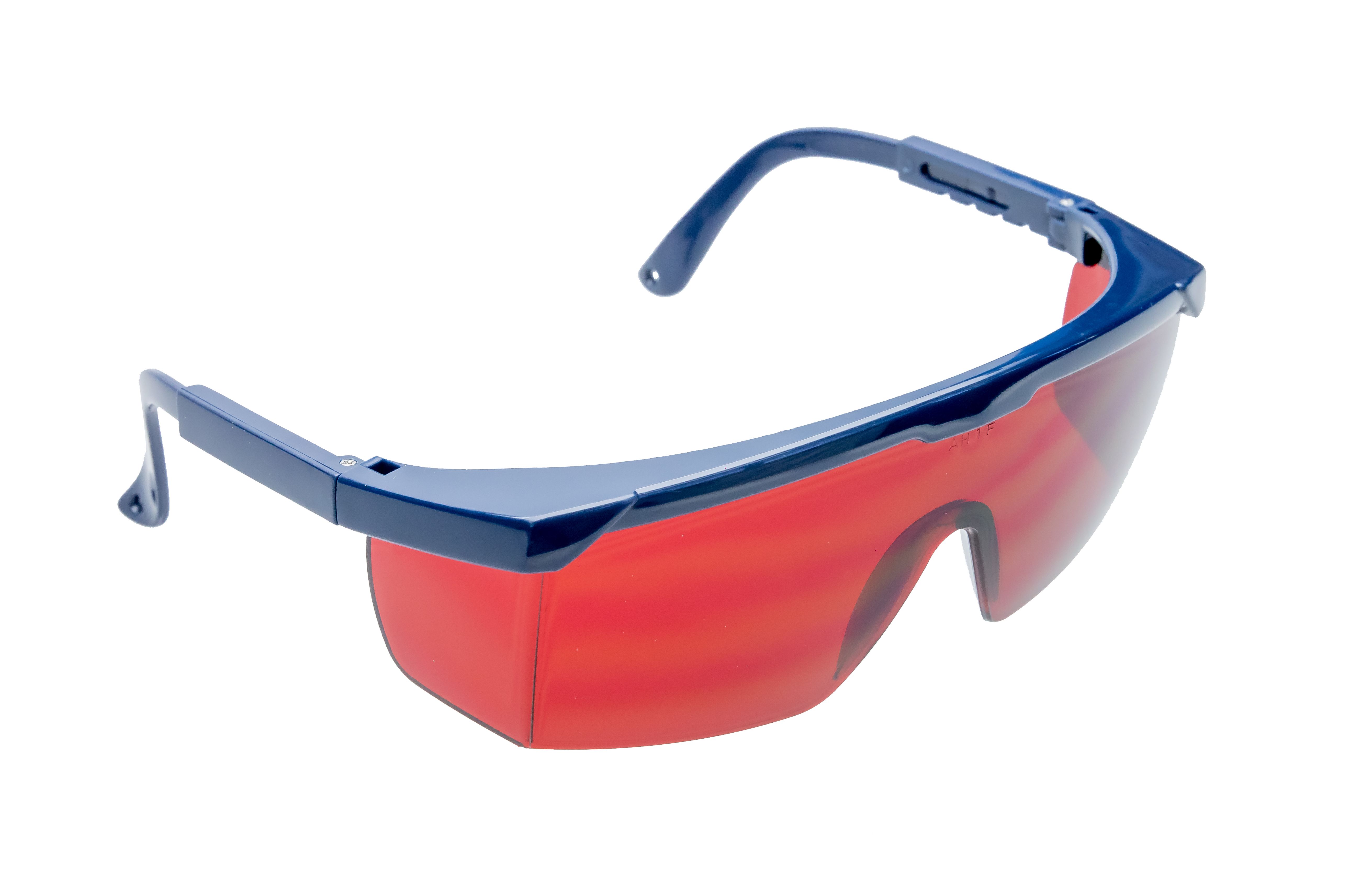 Laser enhancement goggles to improve the visibility of red lasers