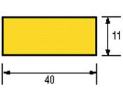 Warnschutz schwarz/gelb L1m Innenmaß 40mmx11mm