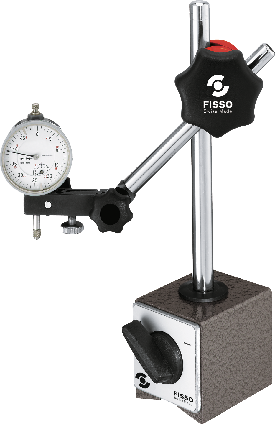 Magnetmessstativ mechanisch BASE LINE Säule 12mm 750N Magnetfuß 60x50x55mm Höhe 367mm