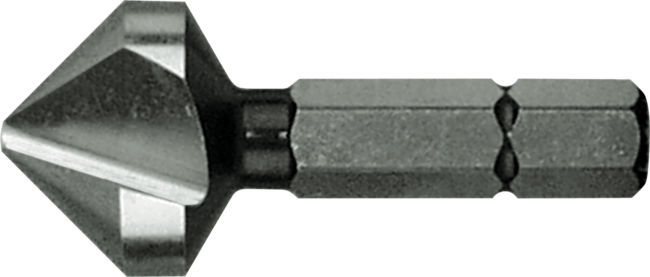 Kegelsenker-Bit 90° HSS L38mm M8 Sechskantschaft 1/4" D16,5/3,2mm