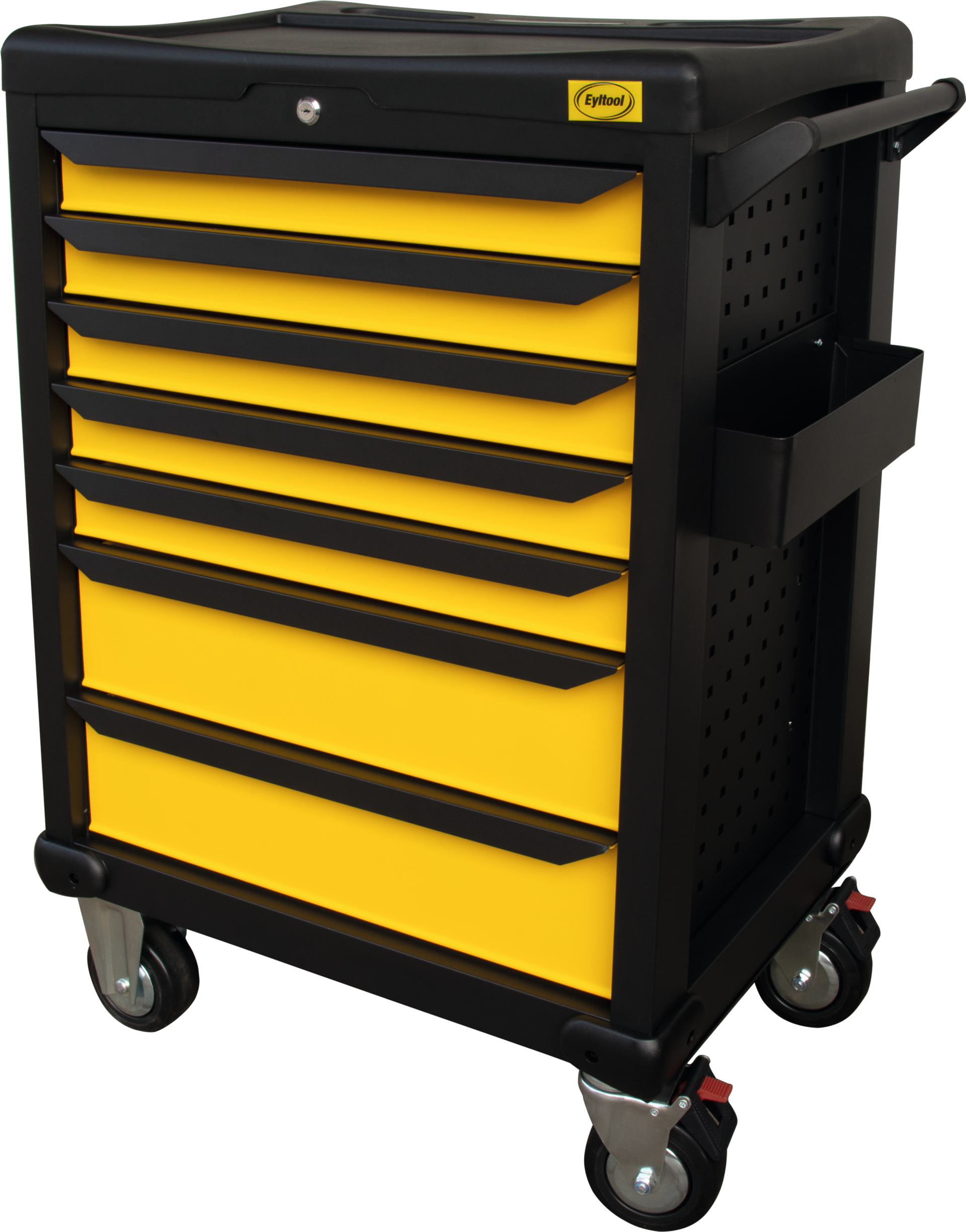 Werkstattwagen 7 Schubladen inkl. 6 Systemeinlagen gelb/schwarz