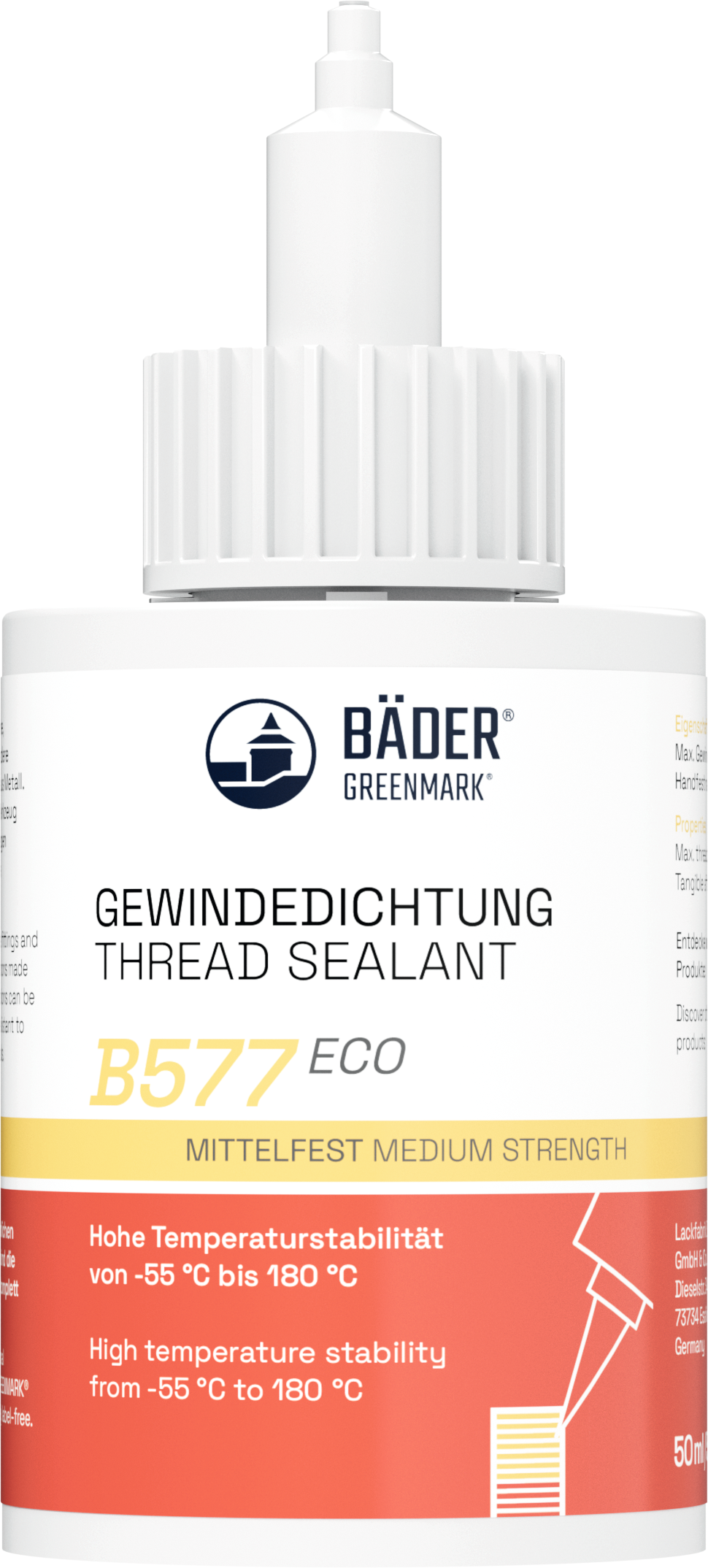 Gewindedichtung mittelfest B577 Eco 50ml gelb