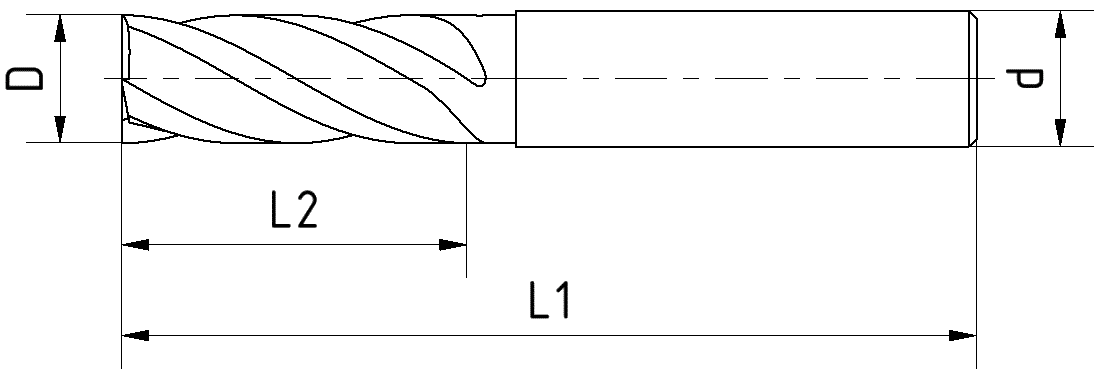 Schruppfräser HSS-Co8 D22mm Z5 Typ NR TiAlN DIN844K/1835-B kurz