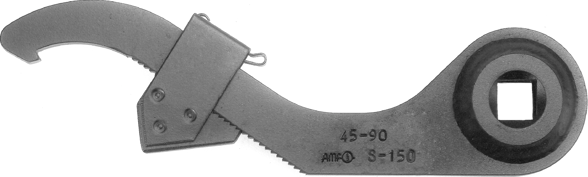 Hakenschlüssel Nase verstellbar für Drehmomentschlüssel 3/4" DIN1804 für Muttern-D95-165mm