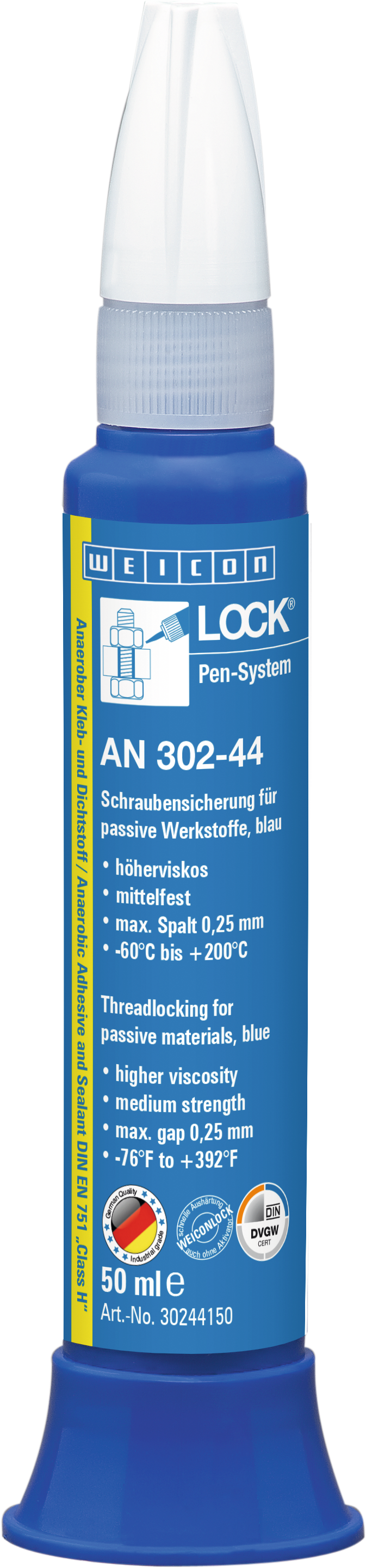 Schraubensicherung mittelfest DVGW WEICONLOCK® AN 302-44 50ml blau