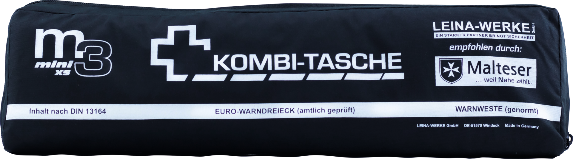 Verbandtasche Auto mit Warndreieck und Warnweste DIN13164:2022-02