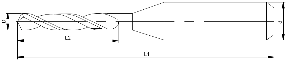 Spiralbohrer Micro VHM Eyl-Nano 130° Typ N WN D0,8mm