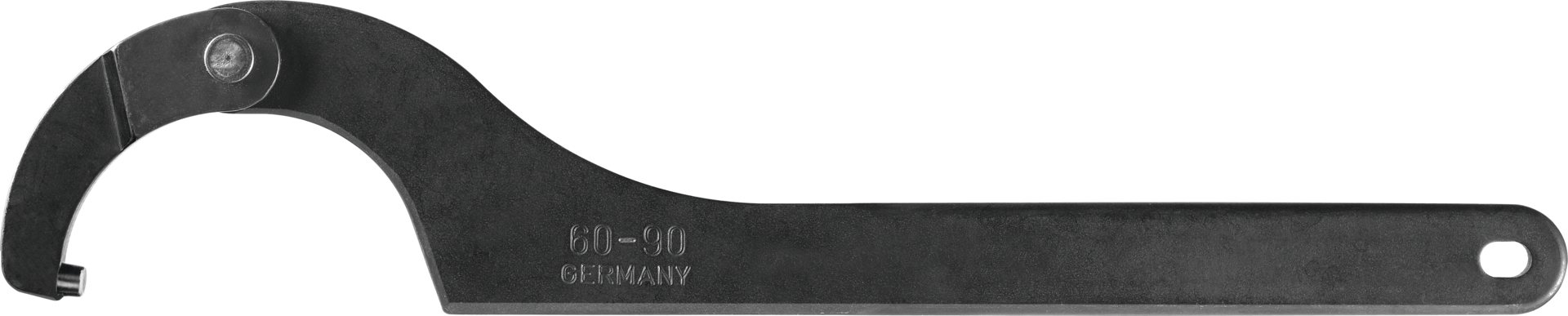 Hakenschlüssel mit Gelenk und Zapfen L460mm für Muttern D165-230mm Zapfen-D10mm