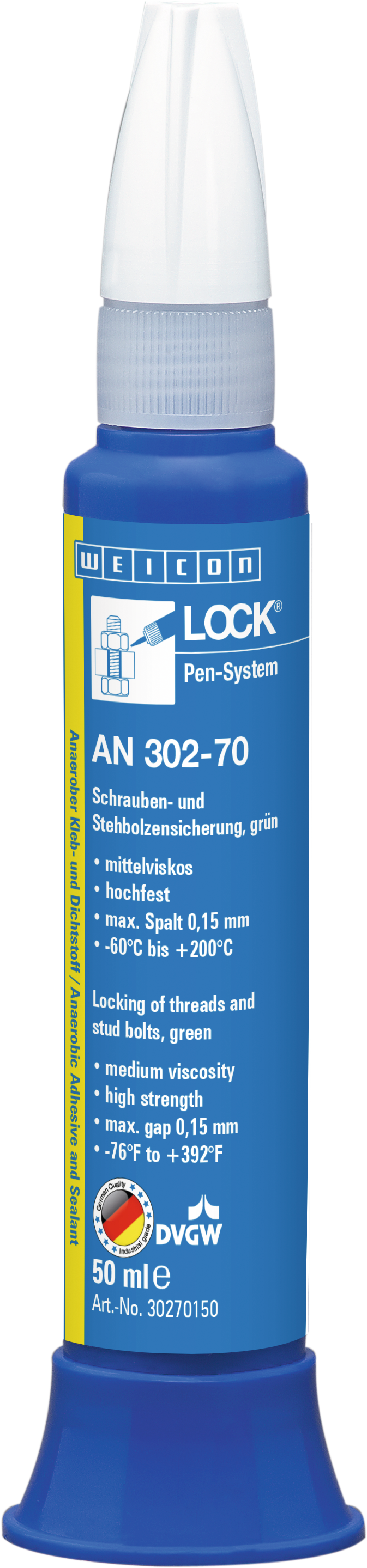 Schraubensicherung hochfest DVGW WEICONLOCK® AN 302-70 50ml grün