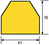 Warnschutz schwarz/gelb Innenmaß 40x36mm