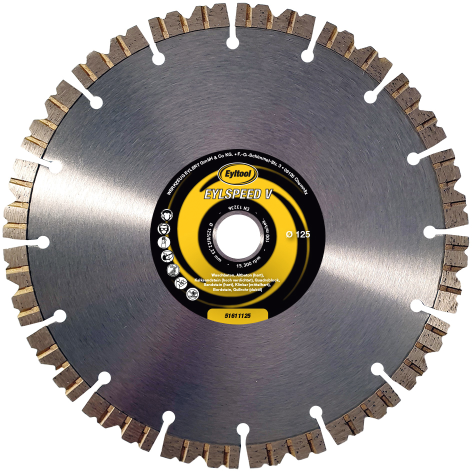 Trennscheibe Diamant EYLSPEED V Bohrung 22,2mm D125mm