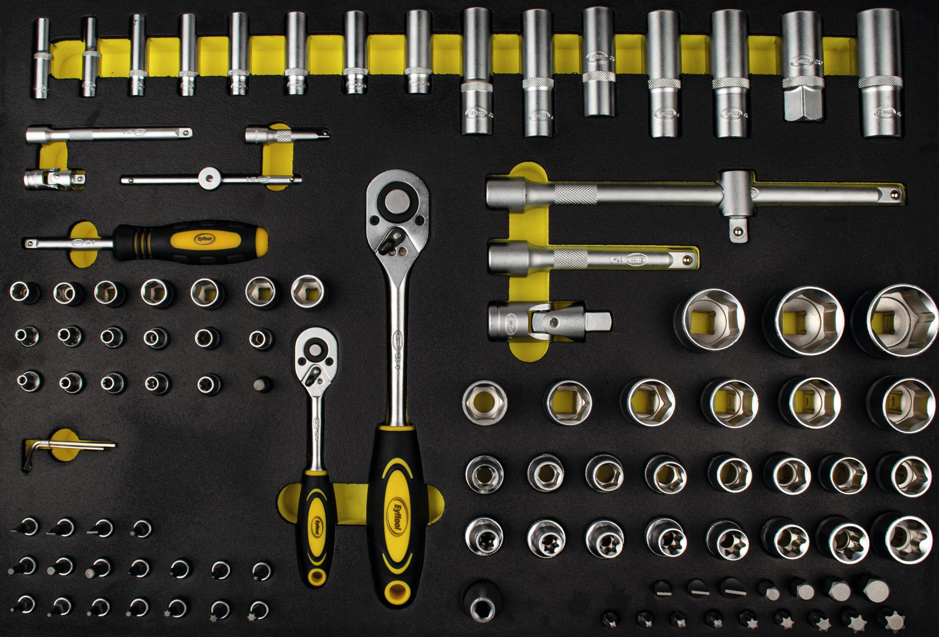 Steckschlüssel Satz 1/4" + 1/2" 108-tlg. 1/1 Systemeinlage