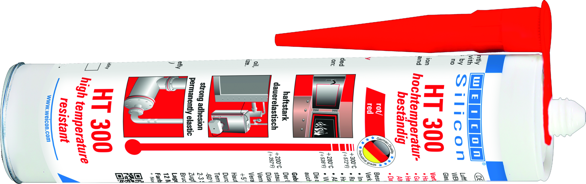 Silikon HT 300 rot 310ml Kartusche