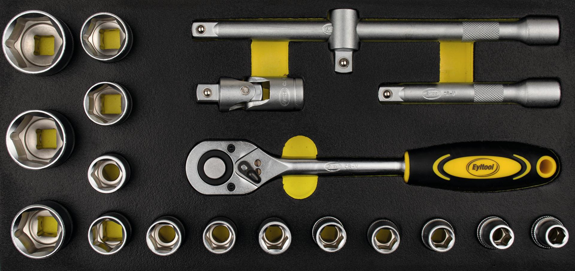 Steckschlüssel Satz 1/2" 20-tlg. 1/3 Systemeinlage