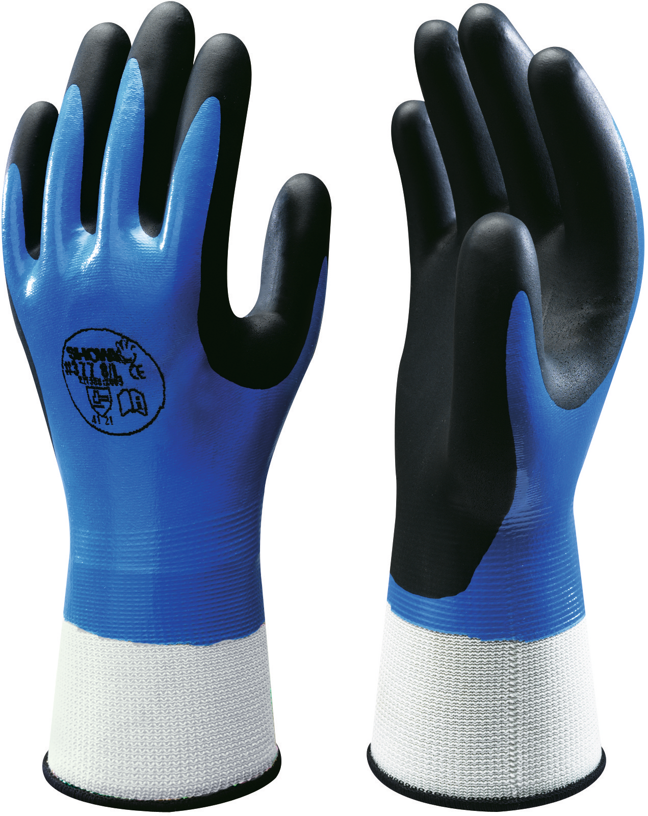 Handschuh Nitril "Der Robuste" blau/schwarz Gr. 9