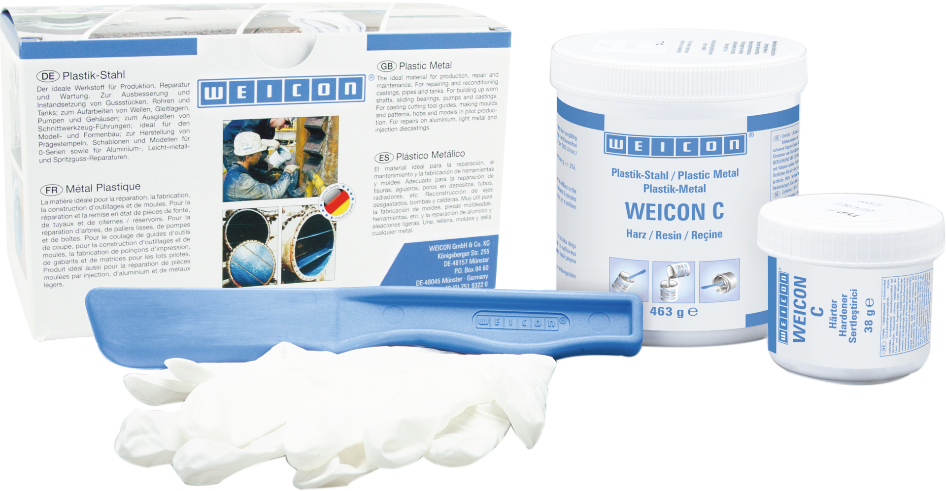 2K Epoxydharz WEICON C aluminiumgefüllt 0,5kg