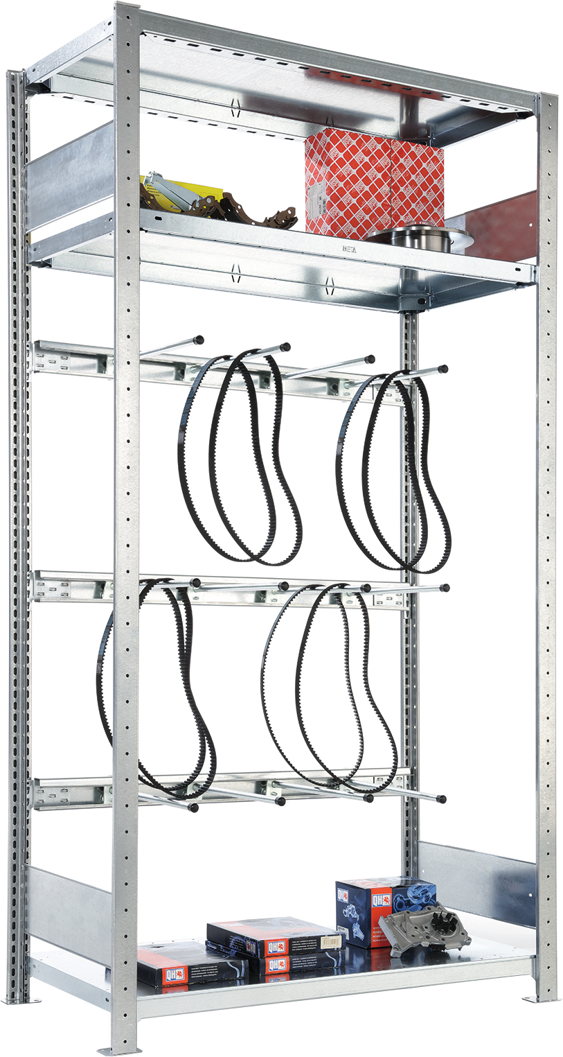 Steckregal Keilriemen Grundregal Tragarm 400mm B1000 x H2000 x T500mm
