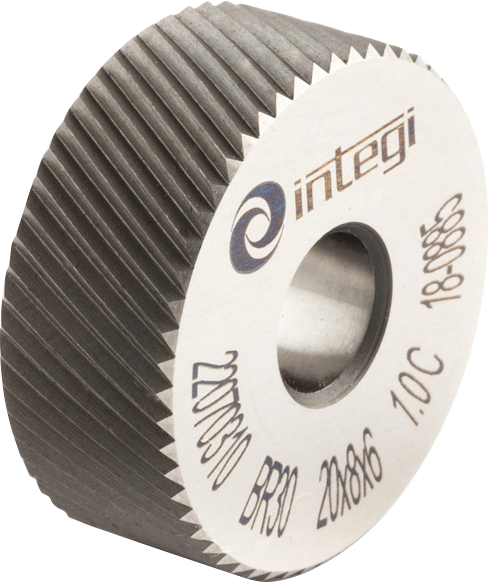 Rändelrad BR-Form 30° HSSE Gr. 0,8mm 20x8x6mm DIN403 für Rändelprofil RBL/RGE30°