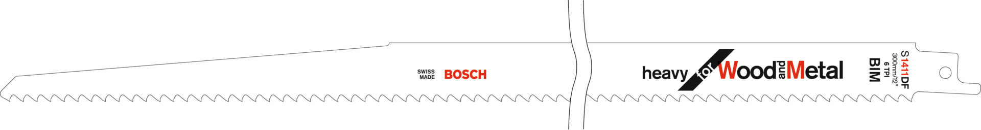 Säbelsägeblatt Pack Holz/Metall "stabil und präzise für schwere Arbeiten" S 1411 DF 300mm ZpZ6