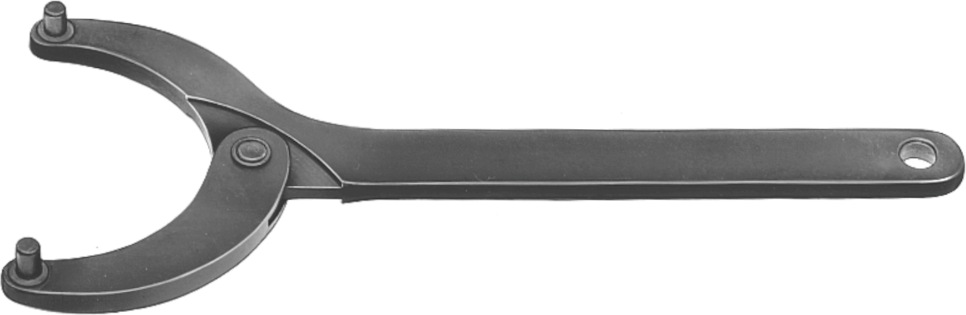 Stirnlochschlüssel mit Gelenk L405mm Muttern D125-200mm Zapfen-D8mm