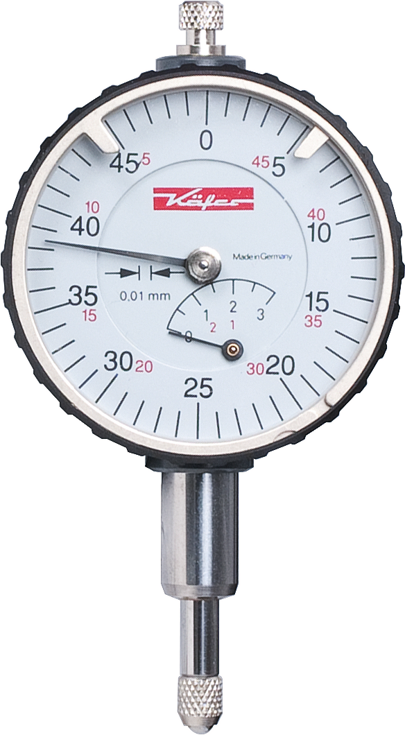 Messuhr Polyamidgehäuse Abl. 0,01mm ZU1mm DIN878 MS10mm AD58mm