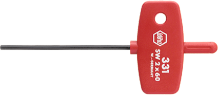 Stiftschlüssel Sechskant mit Schlüsselgriff mit L60mm GL95mm SW2mm