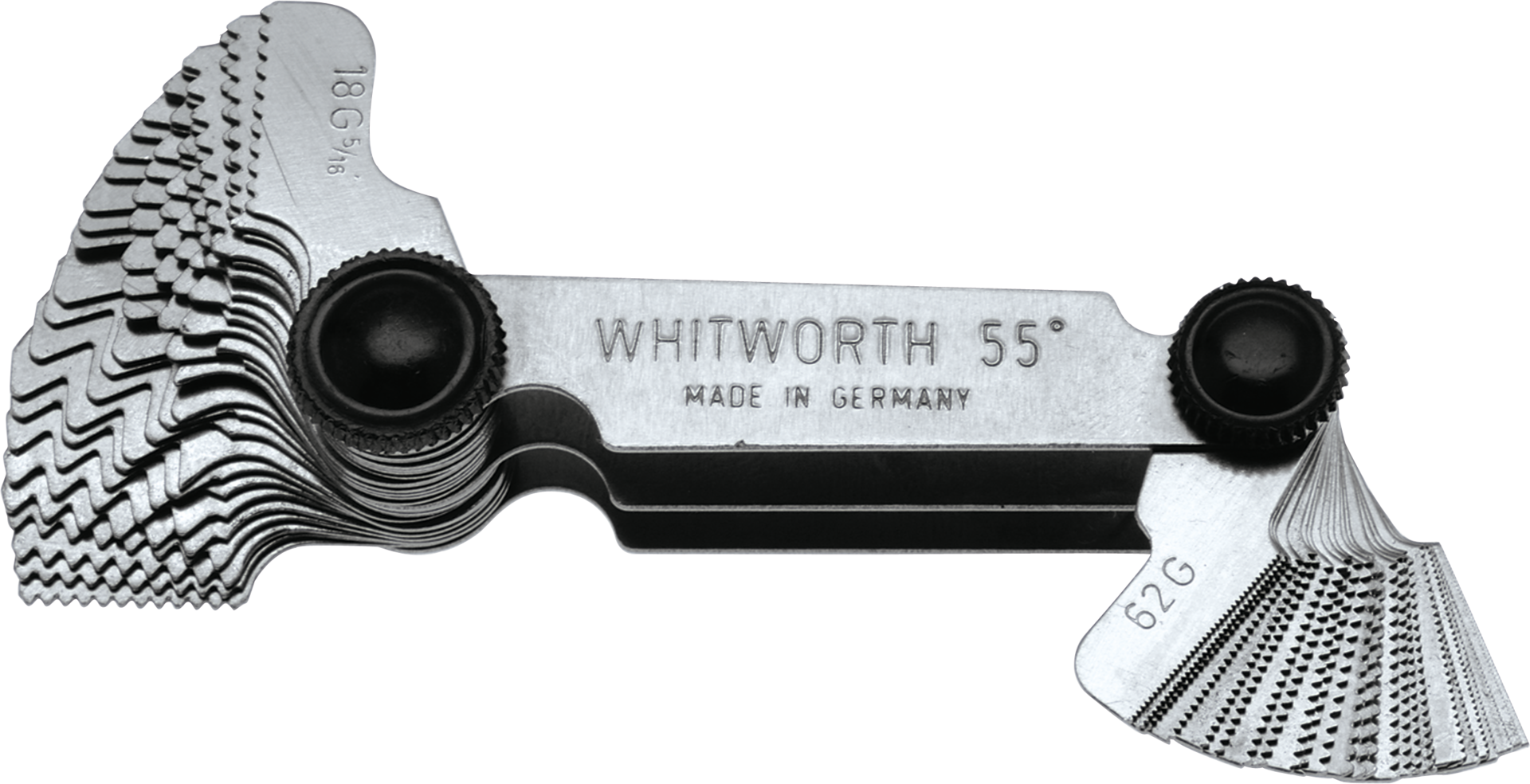 Gewindeschablone 58 Blatt ISO-Gewinde 0,25-6,00mm BSW 55° 4-62 und BSP 46966