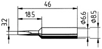 Dauerlötspitze Ersadur 0832EDLF 3,2mm meißelförmig gerade