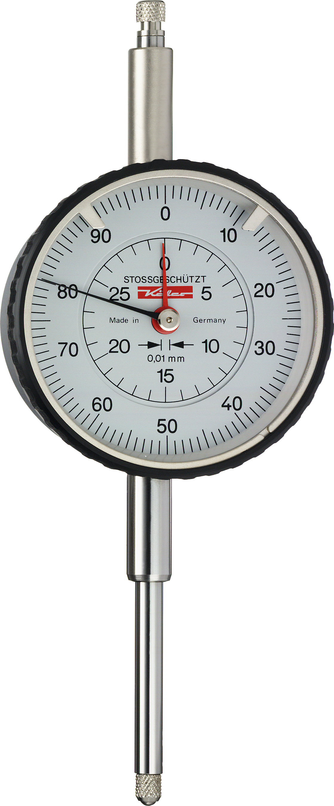 Messuhr stoßgeschützt Abl. 0,01mm AD58mm ZU1,0mm DIN878 MS30mm