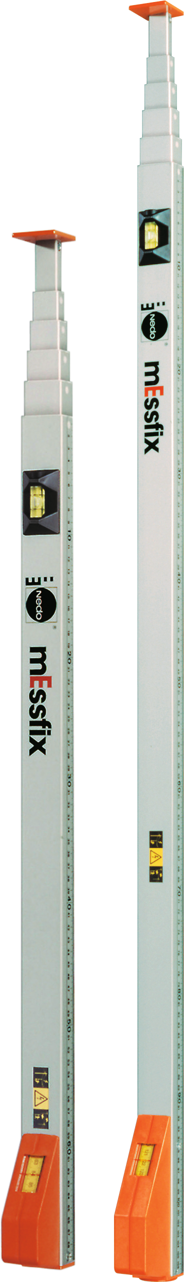 Längenmaßstab mEssfix compact mit Teleskopauszugmm-Teilung MB0,91-5,01m