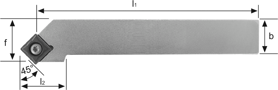 Klemmhalter SSSC 45° Außenbearbeitung für SC.. 09.. WSP SSSCR2020K09 rechts